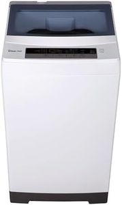 Magic Chef Top Load Compact Washer, 1.7 Cu Ft Mini Washing Machine with LED Display, 6 Cycles, 3 Water Levels & 3 Temperature Settings, White