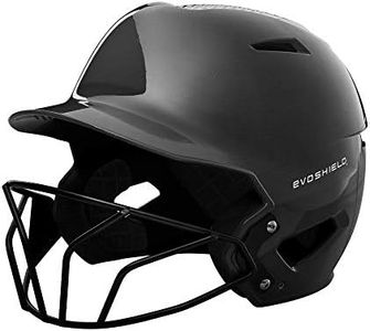 EvoShield XVT™ Luxe Fitted Batting Helmet with Softball Facemask - Black, X-Large