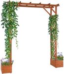 VINGLI Wooden Garden Arbor with Pla