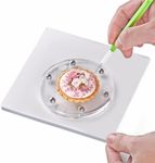 Kasmoire Cookie Decorating Turntable, Sugar Cake Cookie Decorating Supplies Kit-with Anti-Slip Silicone Mat,Turns Smoothly Easy Control and Convenient,5.7 x 5.7inch,Thicker,Acrylic,Square