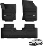 3W 2018-2023 2024 Chevy Equinox Floor Mats/GMC Terrain Floor Mats, TPE All Weather Custom Fit for Chevrolet Equinox/GMC Terrain Denali Accessories 1st and 2nd Row Full Set Car mats