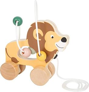 Small Foot 11705 Animale da Tirare Leone, con Gioco Activity Safari, a Partire da 12 Mesi Toys, Multicolore, Small
