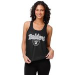 FOCO Las Vegas Raiders NFL Womens Wordmark Team Stripe Sleeveless Top - Medium