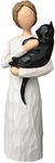 FRUMOASA Cat Memorial Gifts, Cat Loss Sympathy Gift for Cat Mom, Black Cat Bereavement Gifts, Cat Death Gifts Angel Figurine for Cat Lovers in Memory of Passed Away Cat