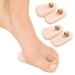 VIVEsole Toe Splint [4 PCS] - Hammer Toe Straightener - Joint Realign Cushion Brace for Claw, Curled, Crooked Toe - Metatarsal Support Loop Guard Alignment Corrector Wrap for Tendon