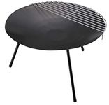 Captain Stag UG-49 Bonfire Stand, Barbecue Stove, Round Fire Base, With Trivet and Storage Bag, Black, Outer Diameter 21.3 x Height 11.8 inches (540 x 300 mm)