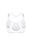 Champion Ultimate Run Shock Absorber Sports Bra, Maximum Support for Cardio Sports, Breathable, Quick-Dry, Fully Adjustable, Back Fastening White