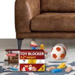 XFasten Toy Blocker 8-Pack Under Couch Guards for Toys, 16-Inch Crystal Clear Couch Stoppers to Prevent Items Going Under Couch Blockers for Toys Bed Furniture with Strong Double Sided Tape