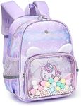 Tokeya Backpack Children School Bags for Kids Girls Kindergarten Schoolbags Cute Toddler Waterproof Rucksack Animals Nursery Daypack Bag for Preschool 2-6 Years Baby Kids, Purple