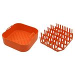 MYCENSE Microwave Bacon Cooker Grill Silicone Bacon Rack for Oven Washable Baking Pan Bacon Tray Reusable for Burger Meat, Bacon Rack and Tray