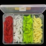 OriGlam 100pcs Fresh Water Fishing Bait, Soft Plastic Worms, Bass Fishing Worms, Soft Bait Shad Fishing Lure, Soft Fishing Lures, Plastic Fishing Bait Worm Baits