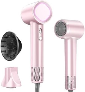 Seche Cheveux Professionnel Ionique avec Diffuseur Bouclé,500 Millions d’Ions Plasma, Moteur sans Balais 160000 tr/min (Séchage Rapide),Ultra-Silencieux-Universel pour Cheveux Bouclés,Lisses et Voyage