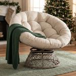 Bme 40" Ergonomic Wicker Papasan Ch