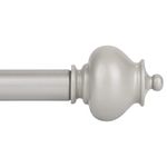 SZXIMU Nickel Curtain Rod 1 Inch Drapery Rods for Windows with Gourd Finials,for Room Divider, Bedroom, Living room, Kitchen, Bathroom,36-72"