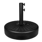 Simple Deluxe Patio Market Umbrella Base Stand 20" Heavy Duty with Steel Holder Water Filled for Outdoor, Lawn, Garden, Round, 50lbs Weight Capacity