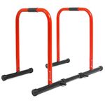 ProsourceFit Dip Stand Station, Heavy Duty Ultimate Body Press Bar with Safety Connector for Tricep Dips