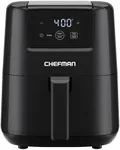 CHEFMAN 2 Qt Mini Air Fryer – Digital Space-Saving Compact Air Fryer with Nonstick and Dishwasher Safe Basket, Quick & Easy Meals in Minutes, Features Digital Timer and Shake Reminder – Black