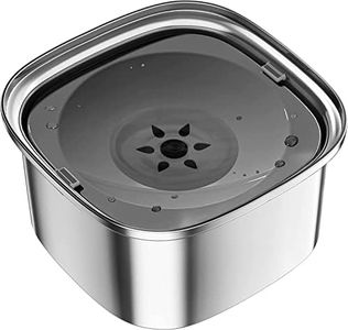 3L Dog Water Bowl 101oz Stainless Steel Dog Bowl No Spill Large Capacity Dog Food Water Bowl Slow Water Feeder, Spill Proof Pet Water Dispenser Vehicle Carried Travel Water Bowl for Dogs, Cats