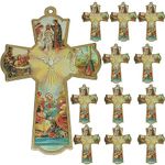 WE 12 Pcs Holy Spirit Wall Cross Baptism Favor/ Confirmation Gift/ Recuerdos de Bautizo