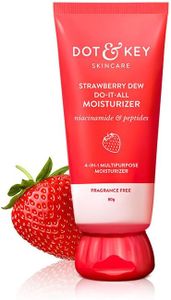 Dot & Key Strawberry Dew Do-It-All Moisturizer | Intense Moisturization | Lightweight & Non Sticky | Boosts Radiance | Daily Makeup Remover | Corrects Dark Spots | 80g