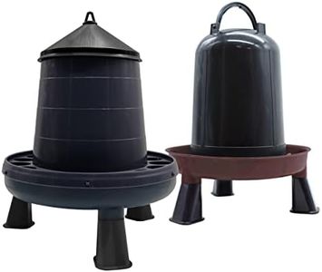 FINCA CASAREJO Pack Mangeoire 8 Kg + Abreuvoir 10 L pour Poules - Mangeoire et Abreuvoir avec Pieds - Plastique Recyclé