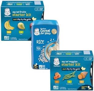 Gerber 1st Foods Baby Food Variety Pack, 1 First Fruits Starter Kit, 1 First Veggies Starter Kit, 1 First Foods Rice Cereal (3 CT Variety)