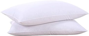 Puredown® Goose Feather Down Pillows, Bed Pillows for Sleeping, Hotel Pillows Standard Size Set of 2 for Side Back and Stomach Sleeper with 100% Cotton Fabric