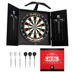 Target Darts Arc Dartboard Lighting System Home Cabinet Set - Includes World Champions Dartboard and 2 Sets of Darts, Black