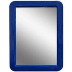 CEREM Locker Mirror Magnetic for Boys or Girls Locker, Navy Blue 5" x 7" - Real Glass Magnetic Mirror for School Locker, Office, Home