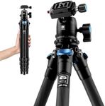 SIRUI 50″ Carbon Fiber Travel Tripod with 360° Ballhead B-00K, Lightweight Compact Professional Camera Tripod, 5 Sections, Quick Release Plate, Weight 2lbs, Loads 13.2lbs/6kg