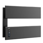 R FLORY Heated Towel Warmer Rack for Bathroom, Electric Hot Towel Warmer, Wall Mounted Towel Heater Dryer, Built-in LED Screen, Plug in, Matt Black