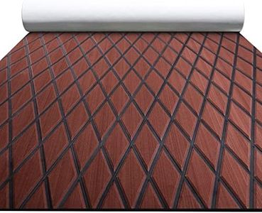 FOCEAN Boat Flooring EVA Foam Boat Decking Marine Flooring Marine Mat, 94.5''x 47.2'', Dark Brown with Black Lines