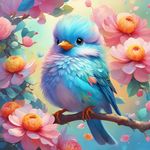 GLXPOG Diamond Painting Kits for Adults Bird Diamond Art Flower DIY 5D Full Drill Crystal Painting Rhinestone Embroidery Art Cross Stitch Crafts Home Wall Decor Gifts 30x30cm | 12x12 inch