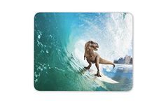 Destination Vinyl ltd Surfing Dinosaur Mouse Mat Pad - Surfer Surf Beach Sea Computer #13154