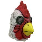 zhongcai ZhangHD Rooster Cock Mask Full Head Props Cosplay Animal Latex mask for Halloween (Cock mask)