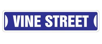 Vine Street Sign Hollywood California London LA Los | Indoor/Outdoor | 18" Wide