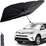 Kagbeni Windshield Sun Shade Umbrella, Foldable Front Window Sunshade Umbrella for UV Ray Block & Heat Protection, Automotive Sunshades Fit Most Vehicles Accessories