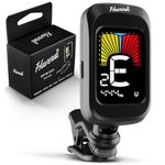 Havendi Tuner Clip On I Tuner Guitar, Bass, Violin & Ukulele I Precise Tuning with Colour Display & 360° Rotation I Includes Battery - Guitar Tuner Chromatic for Musicians