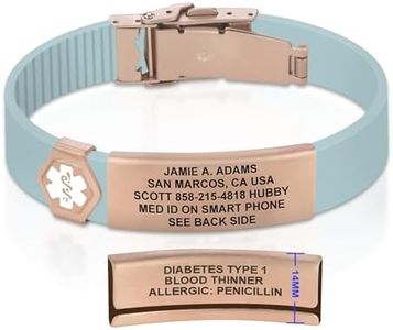 Divoti Custom Engraved Medical Alert ID Bracelet – Dual-Sided Laser Etching, Silicone Wristband, Stainless Steel Security Clasp – Adjustable & Trim-to-Fit – Emergency Medical Info Band - UL PLB PRG WH