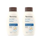 Aveeno Body Wash, Active Naturals Unscented Skin Relief Body Wash for Dry and Sensitive Skin, white, Pack of 2 (1064 ml Total) Packaging May Vary