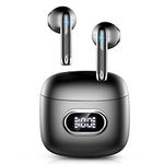 Bluetooth 5.3 Headphones in Ear, Wasart Headphones Wireless with 4 ENC Microphone, 32H Wireless Headphones, LED Display with Touch Control, IP7 Waterproof Wireless Headphones, Earphones in Ear USB C