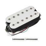 FLEOR Alnico 5 Electric Guitar Bridge Pickup Double Coil Humbucker Pickups-White