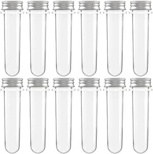 12 Pcs Plastic Test Tubes 45 ml Science Party Test Tubes for Scientific Experiments,Party Decoration,Candy,Bath Salt,Dice Display