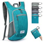 G4Free 10/15L Hiking Backpack Lightweight Packable Daypack Small Travel Bag, Peacock Blue, 10L, Daypack Backpacks