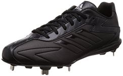 adidas Adizero Speed 7 Low Baseball Shoes Metal Cleats (Core Black, UK Footwear Size System, Adult, Men, Numeric, Medium, 10.5)