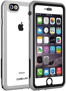 CellEver iPhone 6 Plus Case Waterproof Shockproof IP68 Certified SandProof Snowproof Full Body Protective Cover Fits Apple iPhone 6 Plus (5.5") - KZ Black/Clear