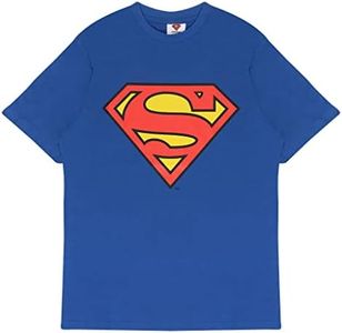 DC Comics Superman Logotipo clásico Camiseta para Hombre Azul Real L