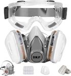DKP ENTERPRISE Gas M_ask Set Respirator with Filters and Goggle Activated Carbon Mask Gas Mask Paint Respirator for Epoxy Resin, Wall Painting, Welding, Polishing, Spraying, Mold Removal, Construction