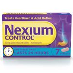 Nexium Control Heartburn and Acid Reflux Relief Tablets, 20mg Gastro-Resistant Esomeprazole Tablets, 7 Count 021078