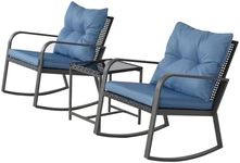 HLNPTN 3 Pieces Patio Rocking Chair